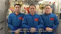 China's Shenzhou-21 astronauts deliver New Year greetings from space