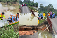 Seven stranded rescued after Rompin bridge collapse, road closed with no alternatives