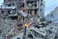 Russian strike on Ukraine's Kharkiv kills two, injures 25, Moscow denies attack took place