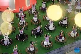 Trampoline fitness trending in Indonesia