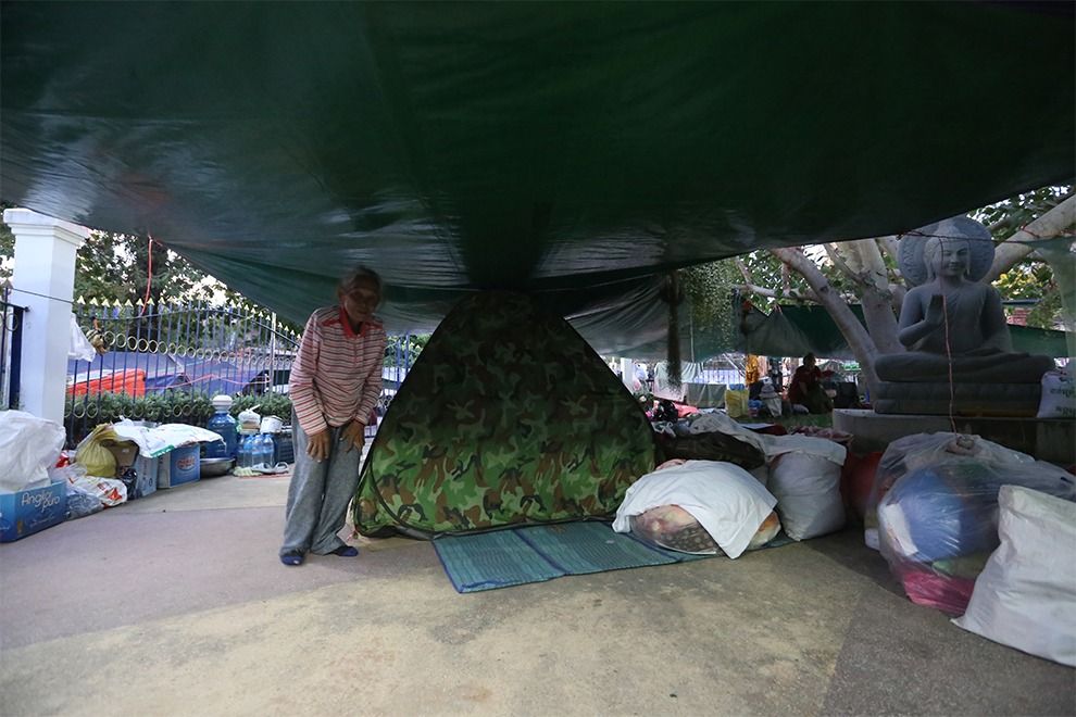Sophat remains at Wat Samithi Moni Saphon, also known as Wat Svay Thmey, in Serei Saophoan town. - Photo: The Phnom Penh Post/ANN