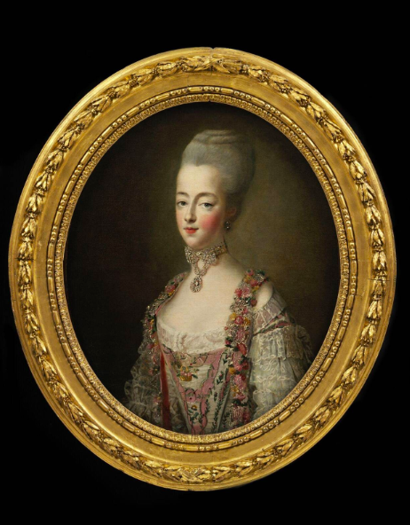 An oil painting of Marie Antoinette, Queen of France by Francois Hubert Drouais in 1773.Photo: V&A Museum, London 