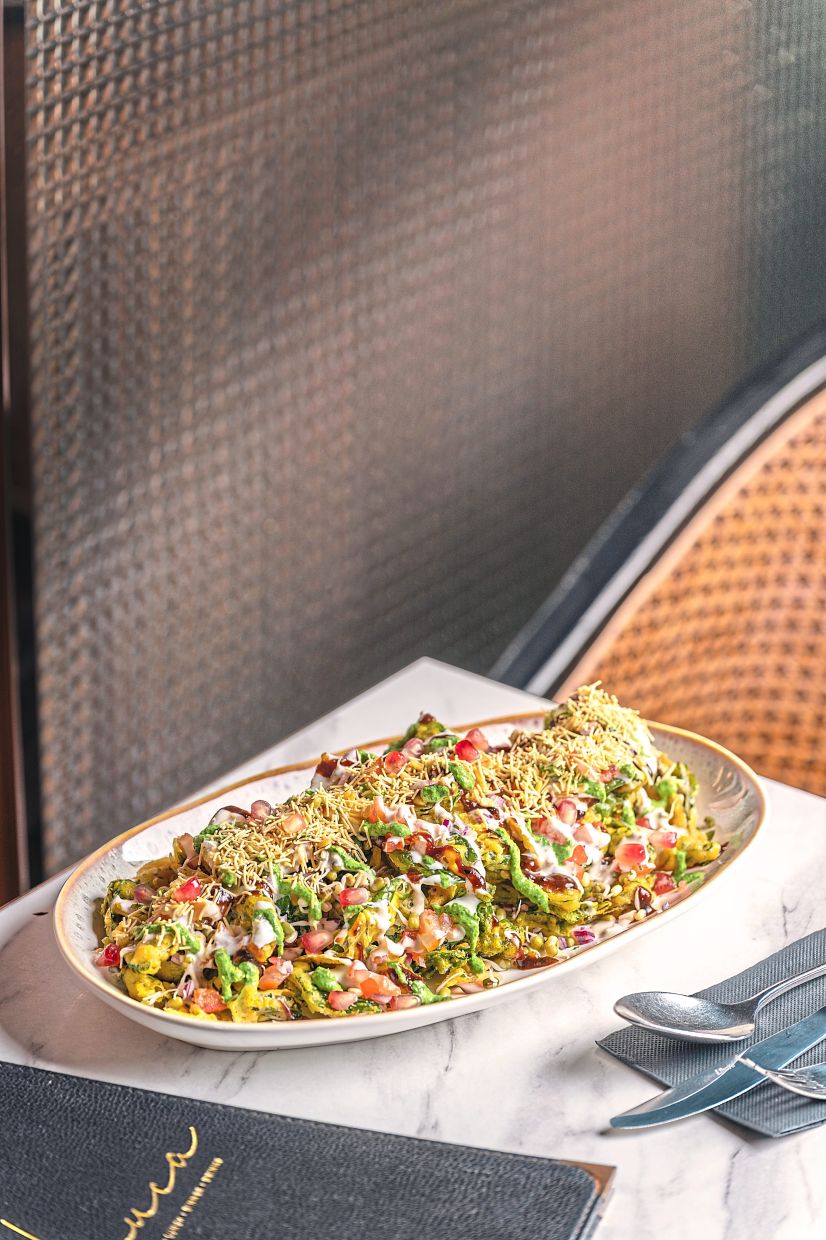 One of the best-sellers in the restaurant, the spinach chaat is a fun, festive, celebratory affair.