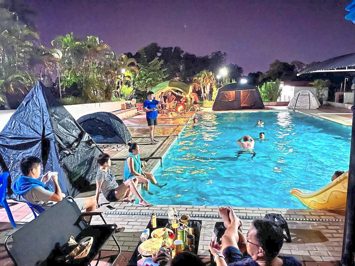 The swimming pool is one of the club’s popular facilities.