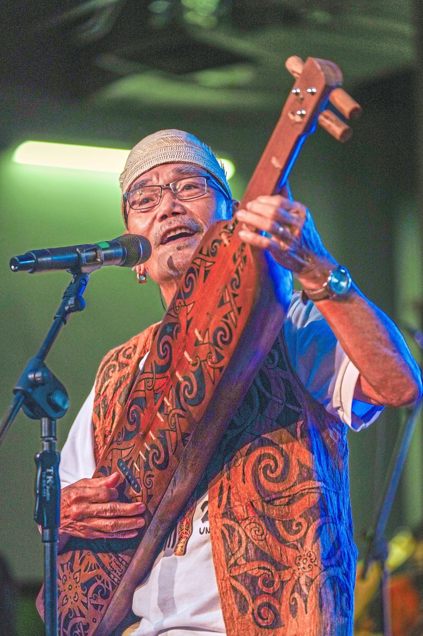 Mathew performing at the Rainforest World Music Festival at the Sarawak Cultural Village last year.