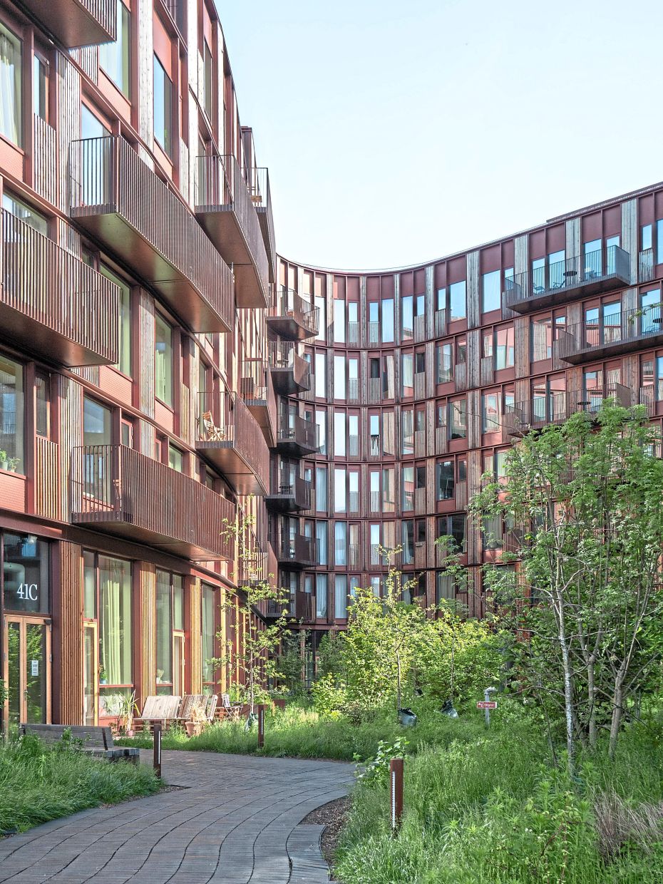 A park in the middle of the building is open to the wider community. — SAMUELE AGRIMI