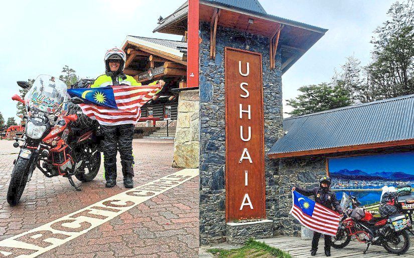 Around the world solo on her bike