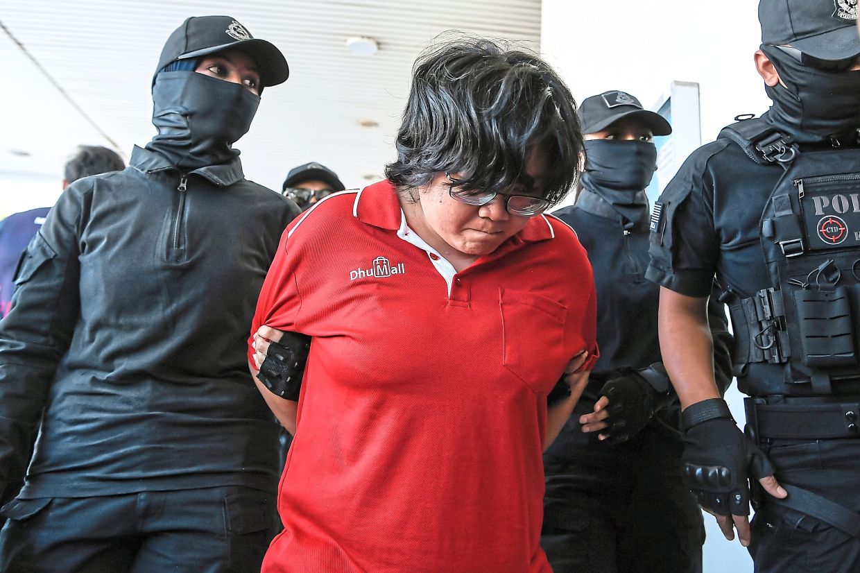 Day in court: Teoh arriving at the Magistrate’s Court in Alor Setar. — Bernama
