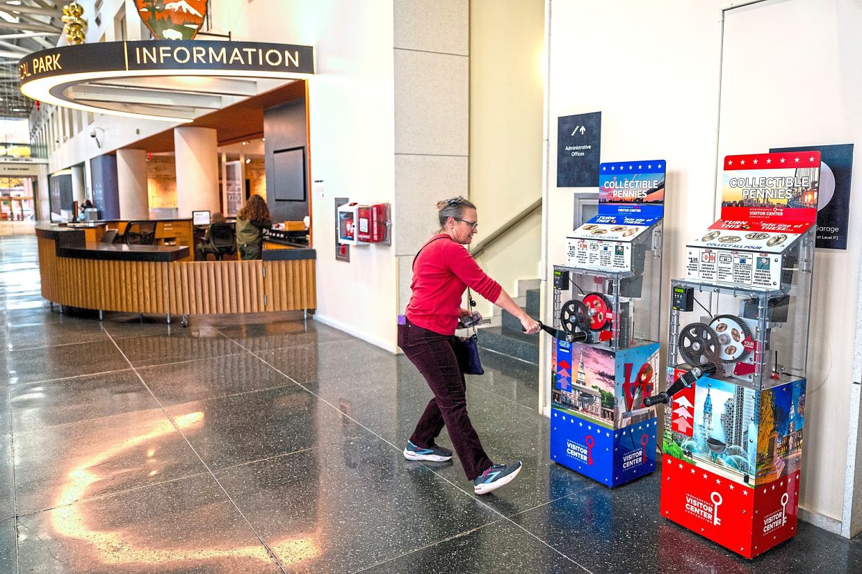 Furmall and her husband casually collect the pennies when they travel.