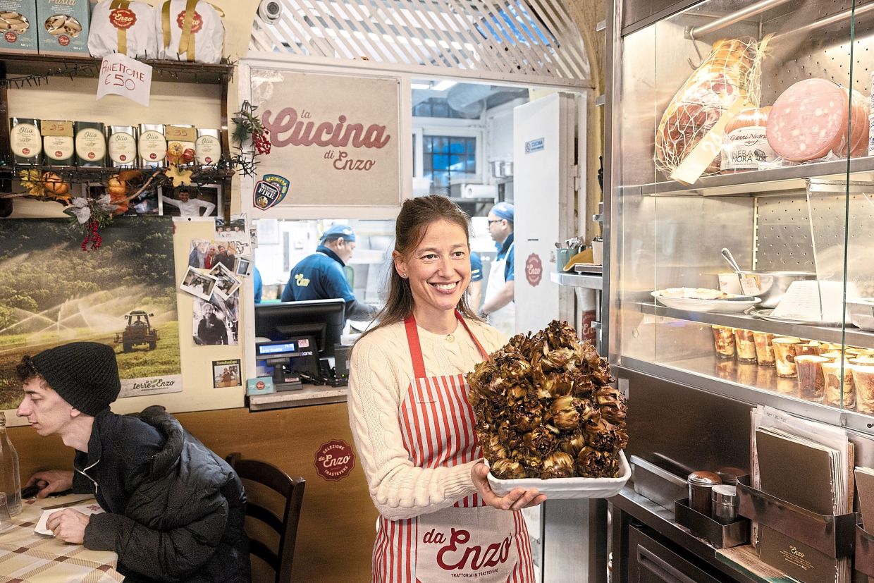 Maria Chiara Di Felice, one of the owners of Da Enzo in Rome. 