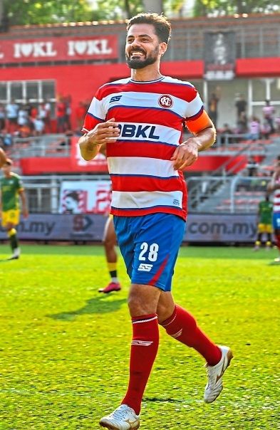 Classy show: KL City’s Paulo Josue celebrates after scoring against Immigration during their Super League match. — RAJA FAISAL HISHAN/The Star