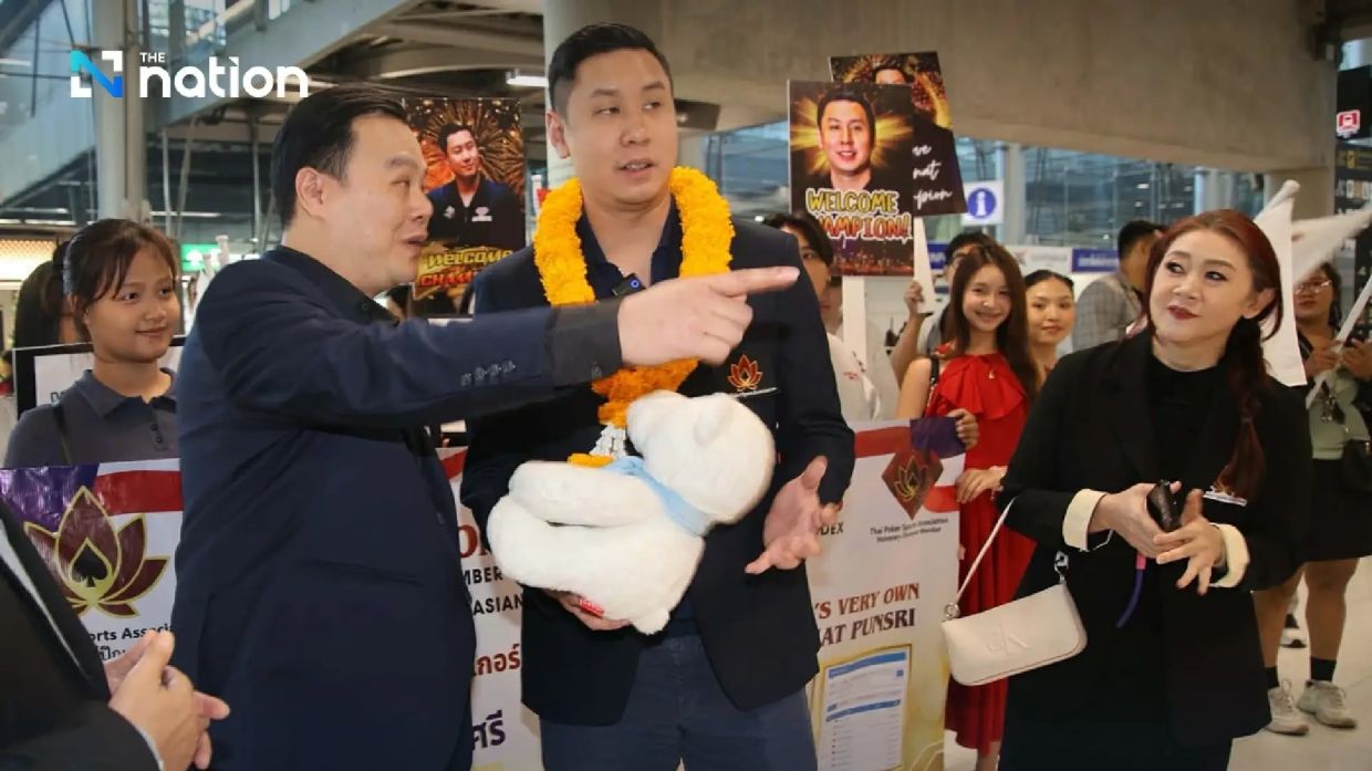 First Asian world poker champ returns home to Thailand after making history