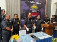 Smugglers use a hollowed-out chopping board to transport syabu in Sabah