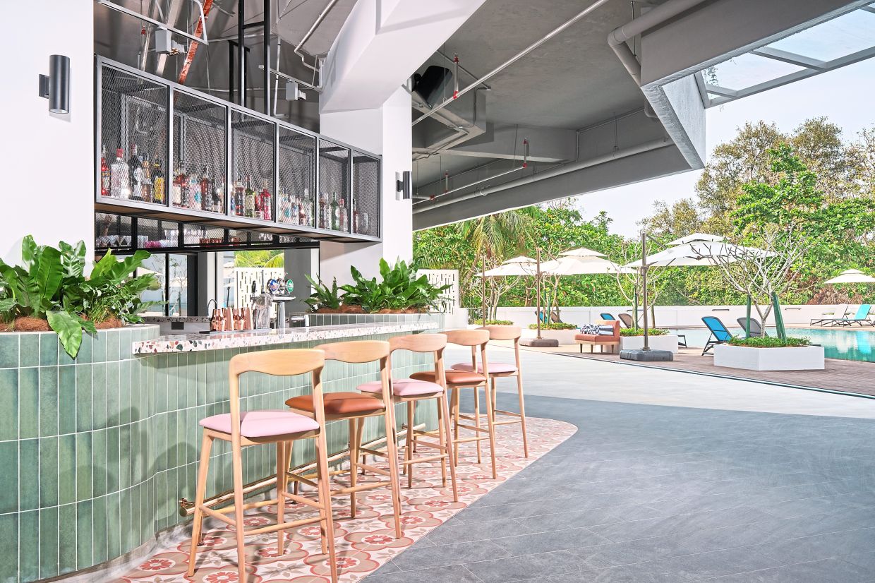 M Social Resort Penang's Breezy Bites, located beside the hotel pool, has a breezy ambience befitting its name. - Courtesy photo