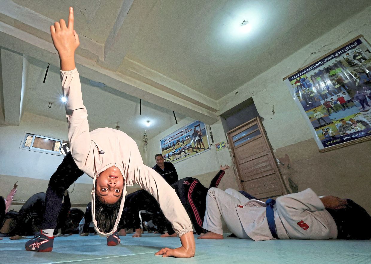 Young atheletes during a training session.