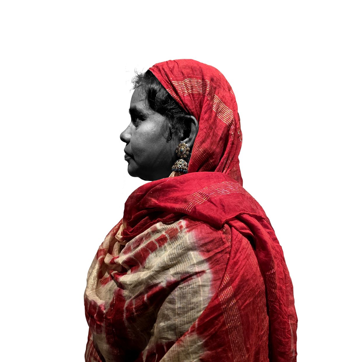 Flora's 'Sigappu Roja - Red Rose' (Giclee print on cotton rag, 2025). Photo: Handout