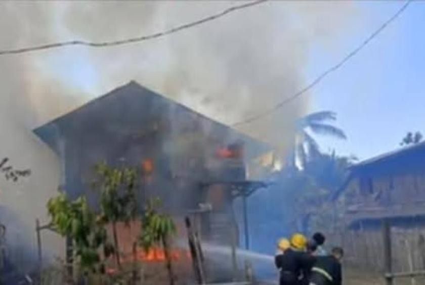 Over 200 displaced after fire destroys 57 households in Myanmar's Mon State
