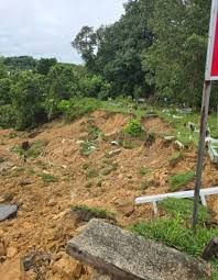 Landslide hits Tutong cemetery in Brunei amid prolonged heavy rain