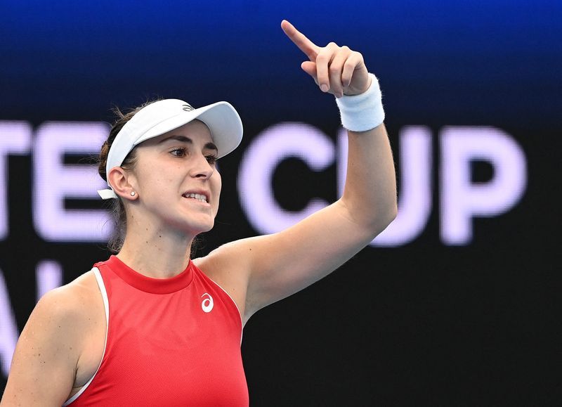 Tennis-Bencic leads Switzerland past Belgium into United Cup final