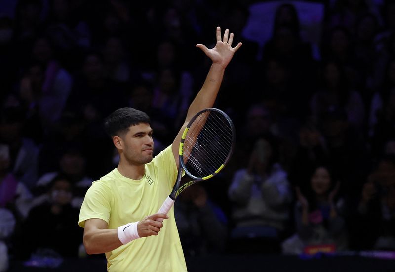 Tennis-Alcaraz beats Sinner in South Korea exhibition match