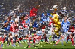 Soccer-Martinelli hat-trick sends Arsenal past Portsmouth in FA Cup, Man Utd beaten