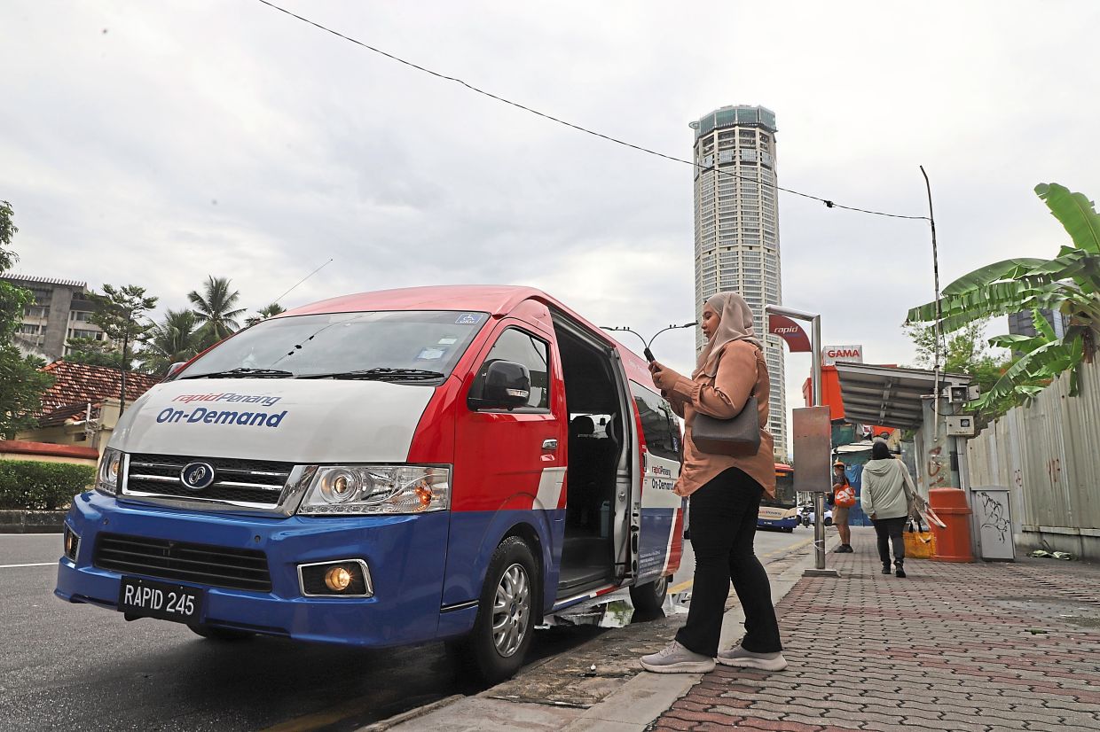 Rapid On-Demand (ROD) services will be expanded, while the free shuttle bus rides to Hospital Pulau Pinang was rolled out on Jan 1. — LIM BENG TATT/The Star