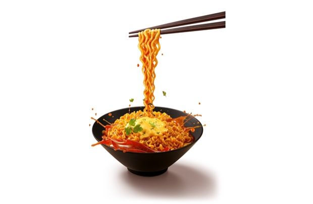 Stirring a bowl of spicy ramyun with Seventeen