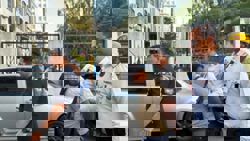 Lorry driver claims trial to causing motorcyclist's death