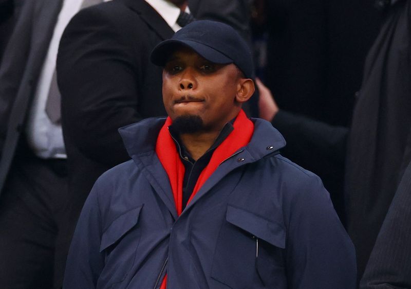 Soccer-CAF bans Eto’o for four matches over AFCON conduct