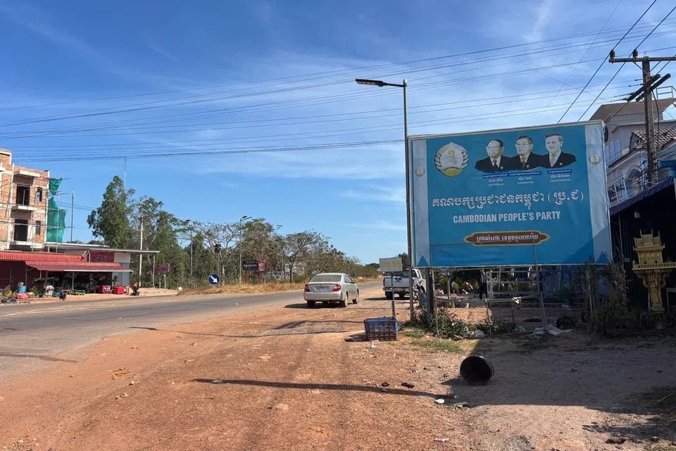 Empty streets in O’Smach town in Oddar Meanchey province near Cambodia’s border with Thailand. - ST/Philip Wen