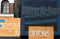 India's Infosys rises after strong 2026 view; lifts IT index