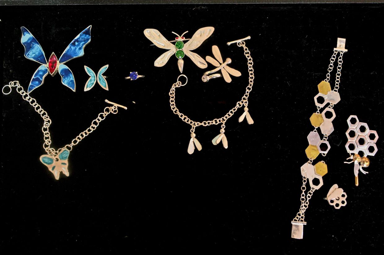 Delicate details: Some of the jewellery created at Akademi Emas Malaysia.— Bernama
