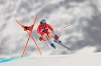 Alpine skiing-Odermatt wins Wengen downhill for fourth time in a row