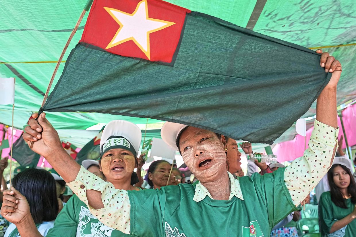 Junta-backed party extends lead