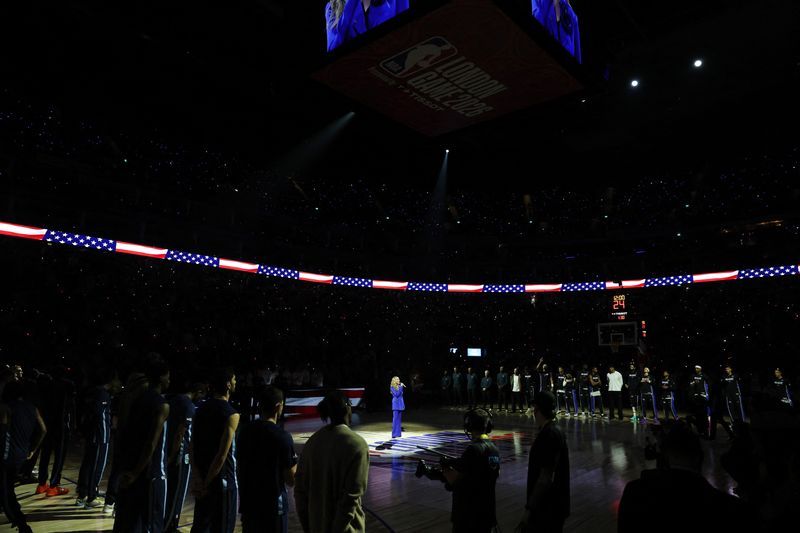 Basketball-Heckler interrupts US anthem at NBA London game with Greenland protest