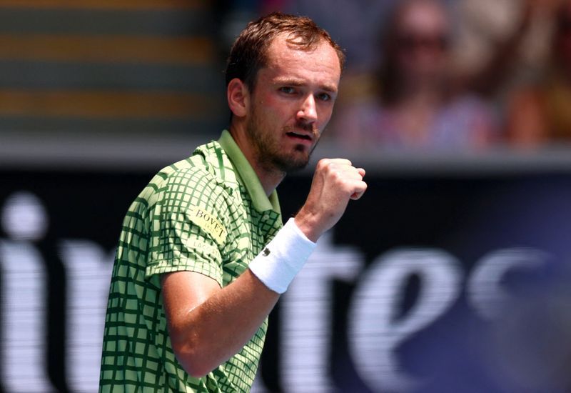 Tennis-Medvedev turns up the heat to beat De Jong at Australian Open