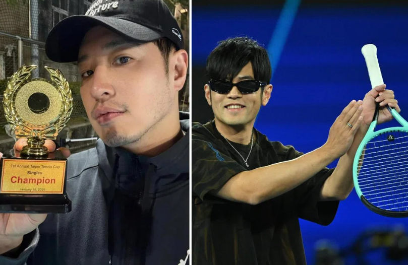 Fans joke that singer Will Pan can be Jay Chou&rsquo;s coach after winning tennis trophy