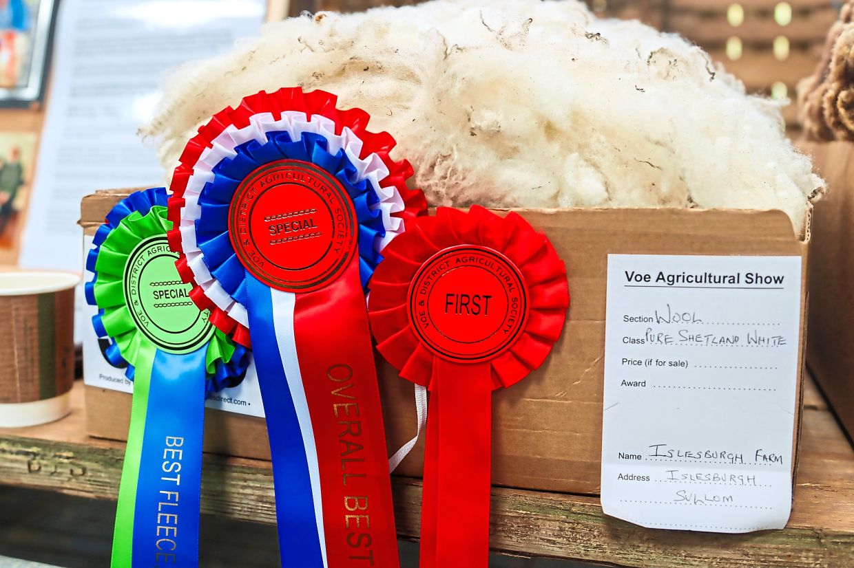The Doull family from Islesburgh Farm has won several prizes for their wool.