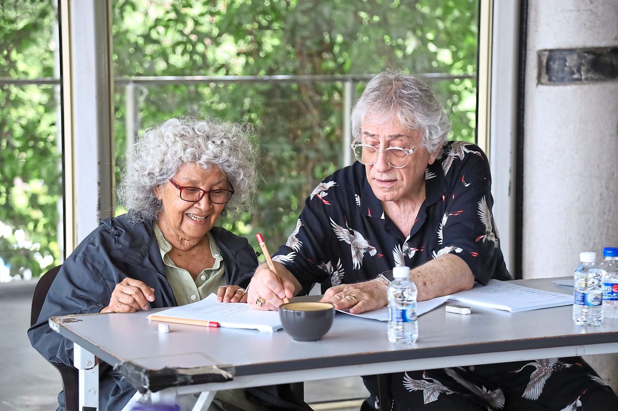 Joe intended to write a love letter to his wife Faridah, but he hadn’t anticipated how challenging it would be to direct three elderly actors. Photo: KLPac