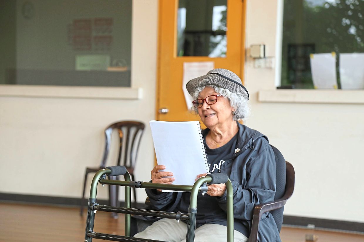 In 'God’s Waiting Room', Faridah makes her first main stage return since May 2023, eager to tackle the poignant script penned by her husband Joe. Photo: KLPac