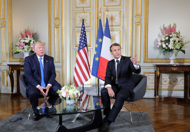 Trump shares Macron message offering G7 summit, questioning Greenland tactics
