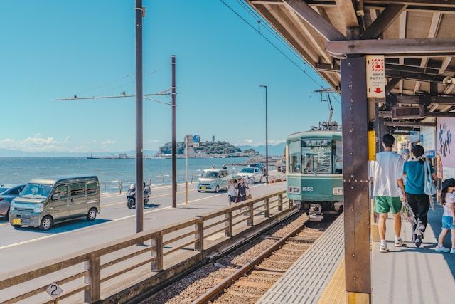 In Kamakura, the train runs along the seashore. — Unsplash 