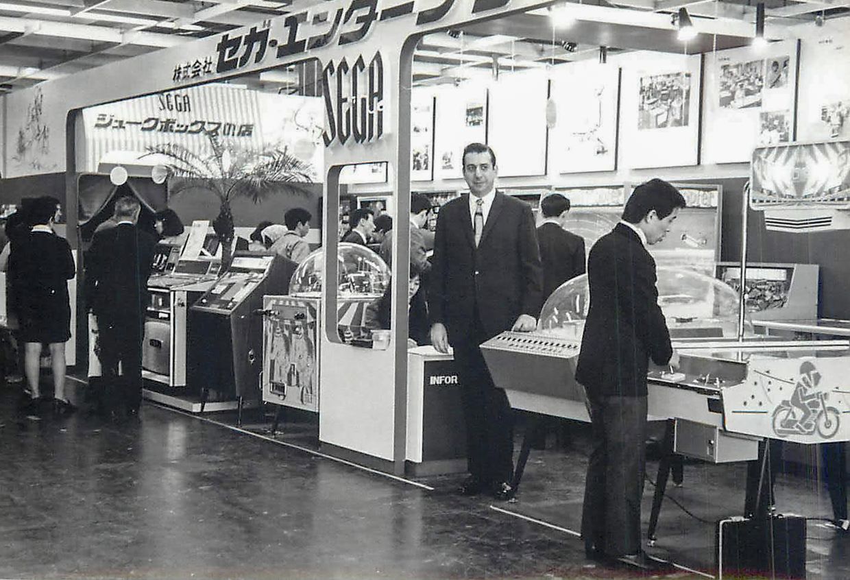 A photo provided via Rosen family shows David Rosen in Japan, where he merged his booming photo booth business with an arcade operator to form Sega Enterprises. — Rosen family via The New York Times