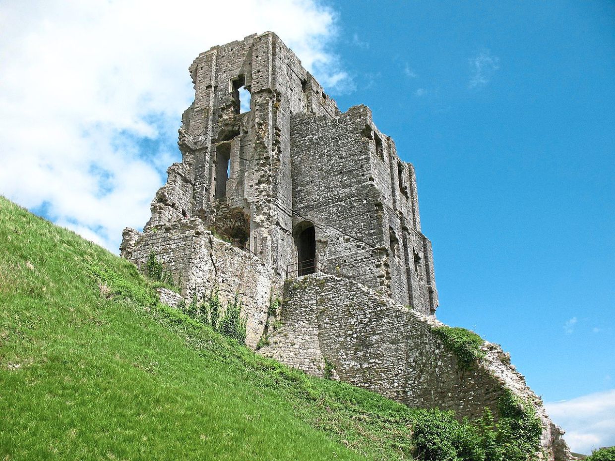 The ruins of Corfe Castle in Dorset is one of the many attractions in the area. 