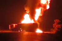 Two vehicles burned in early-morning clash on Myanmar highway