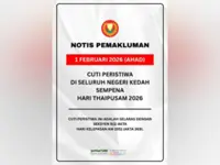 Kedah declares Feb 1 public holiday for Thaipusam