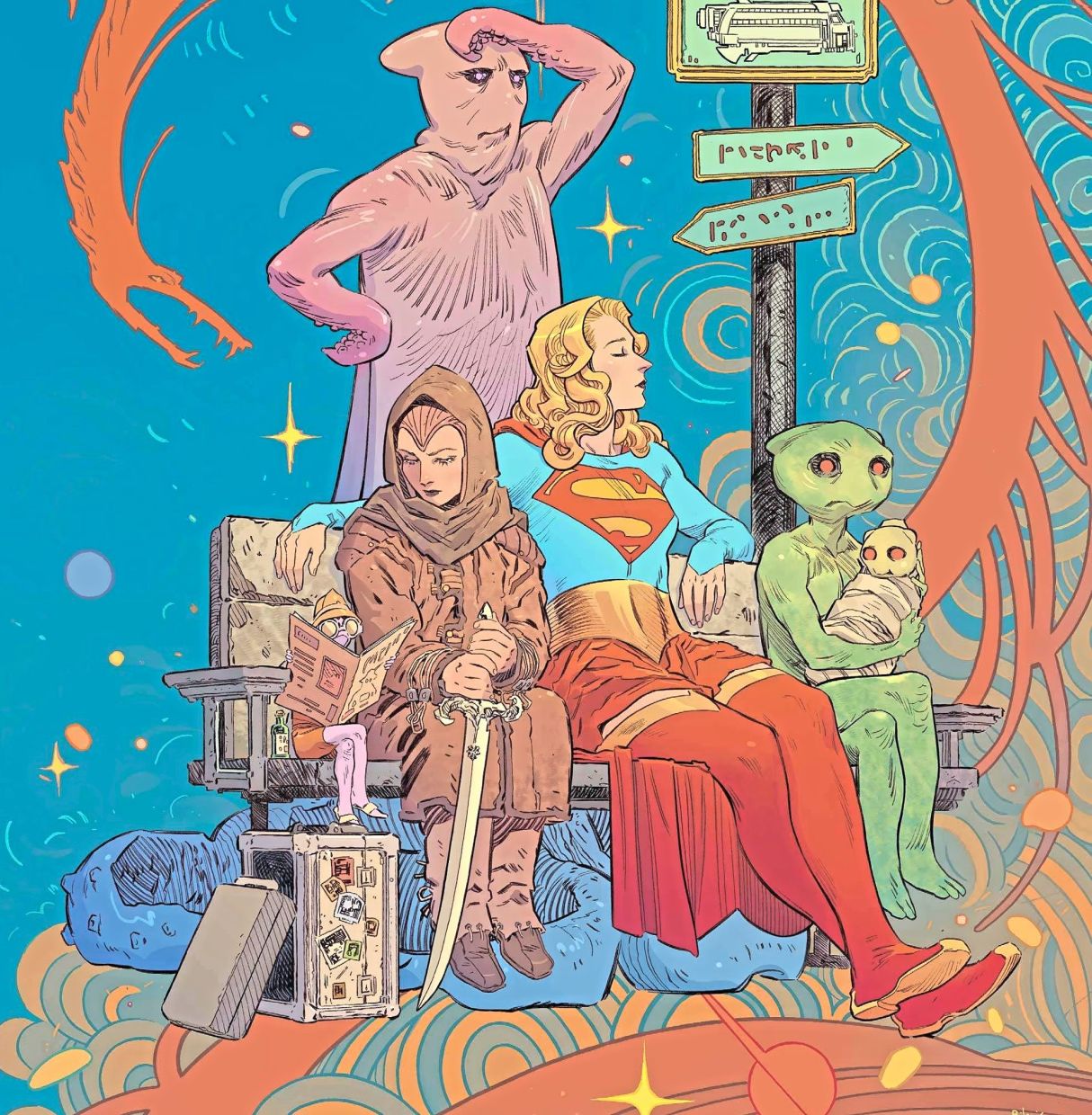 Will we get to see Supergirl take a space bus in the upcoming movie? — DC Comics