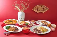 Xin-tillating spread of festive specialties for Year of the Horse