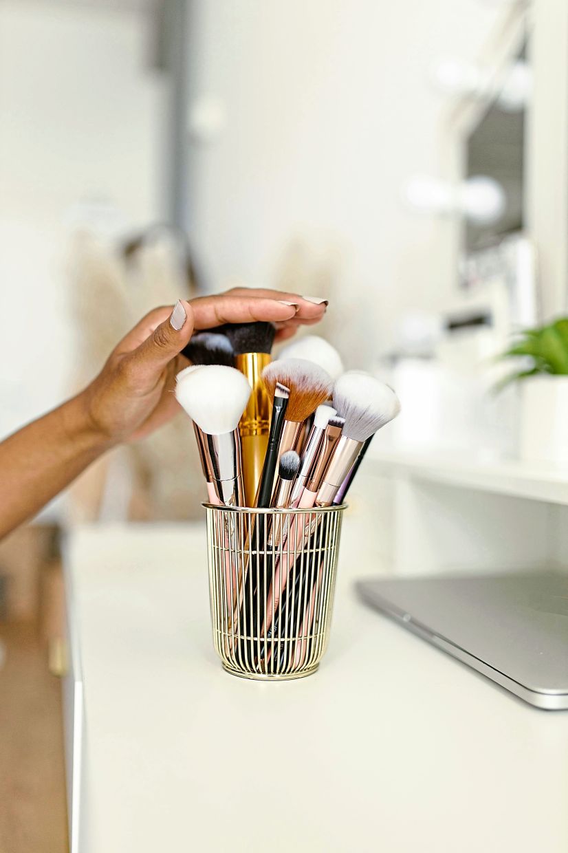Regular cleaning of makeup brushes and sponges also helps extend the life of your tools. Photo: Pexels