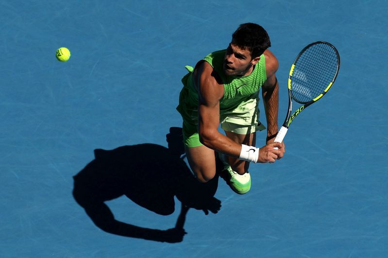 Tennis-Alcaraz turns showman in Moutet mauling at Australian Open